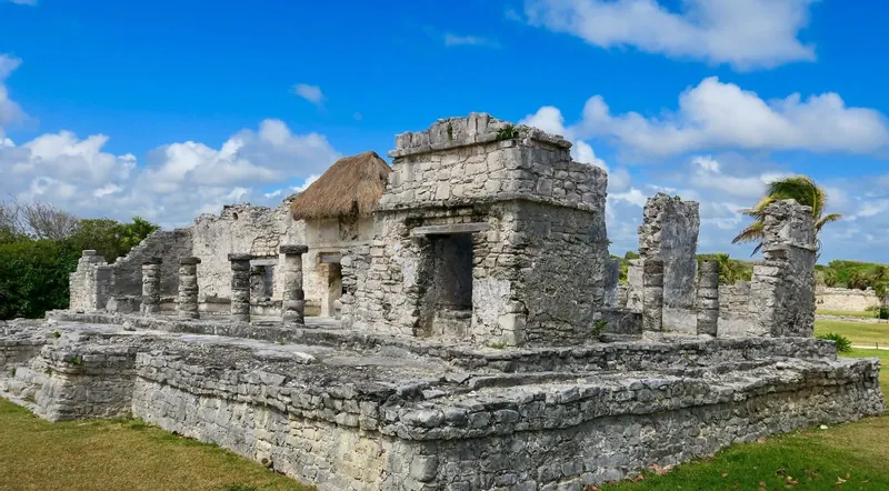 The Casa de las Columnas structure inside the Tulum Archaeological Zone
